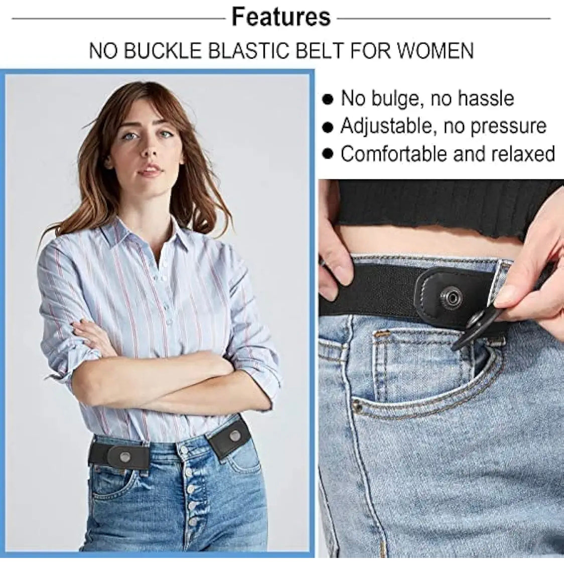 Buckle Free Elastic Belt